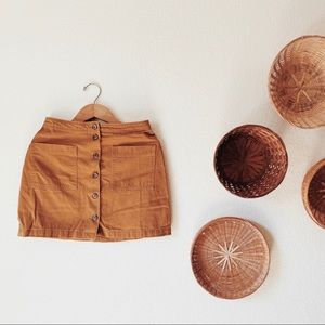 Old Navy Carmel Button Down Patch Pocket Skirt